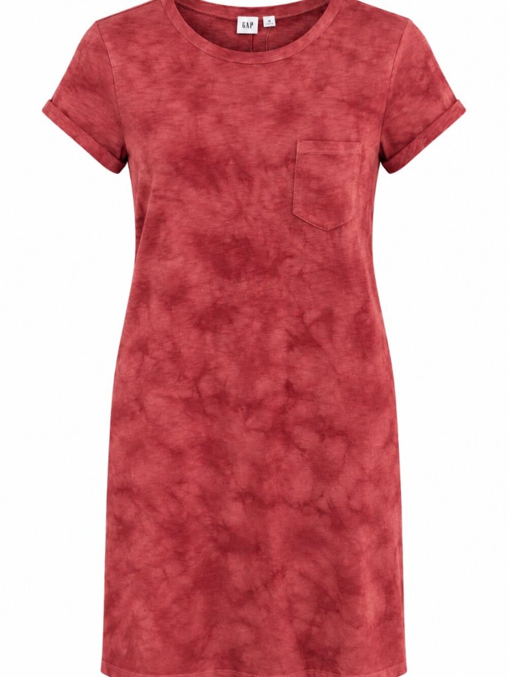 GAP NWT Pink Tie Dye T-Shirt Dress Women’s M 100% Cotton Pocket Short Sleeves